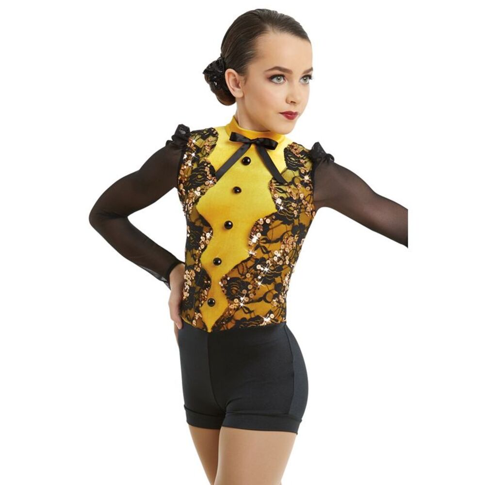 Weissman Yellow and Black Kids Dance Costume